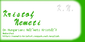 kristof nemeti business card